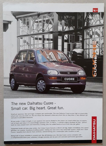 Daihatsu cuore brochure - daihatsu,