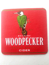 Vintage BULMER'S Woodpecker Cider - ... Cat No'443 Beer mat / Coaster