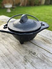 Mini Cast Iron Witches Pentagram Cauldron Wicca Pagan Gothic Halloween Spells