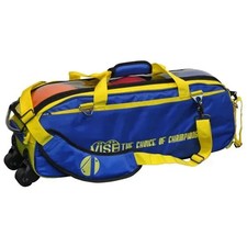 Vise 3 Ball Triple Tote Blue Yellow Bowling Bag