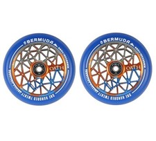 Oath Bermuda 120mm Stunt Scooter Wheels - Pair - Orange/Blue/Titanium - SALE!
