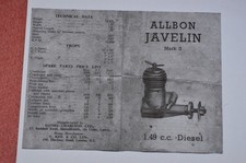ALLBON JAVELIN Model Aircraft