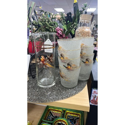 Nine piece pheasant - glass, set