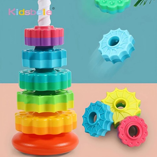 Baby rainbow tower spinning - baby,