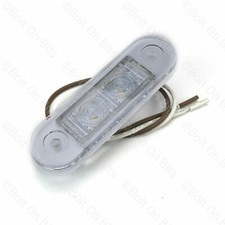 White LED Flush Marker 12V 24V For Light Bars Kelsa Trucks Vans