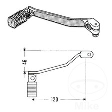Gear Lever Black 7595 Fits Yamaha XT 550 1983