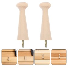  12 Pcs Wooden Peg Hook Rack Pegs for Hanging Screw Shaker Bathroom Door Hooks