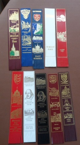 Vintage leather bookmarks - 10,