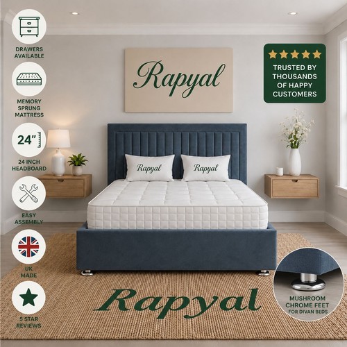 Plush divan bed - bed, with