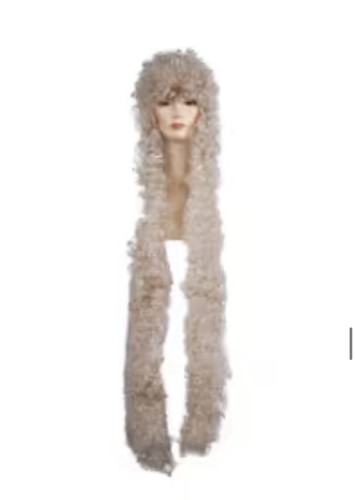 Curly blonde hair wig - blonde,