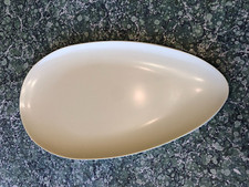 Blue Cream Pale Yellow Tear Drop Shaped Melamine Plate Camping Camper Van Picnic