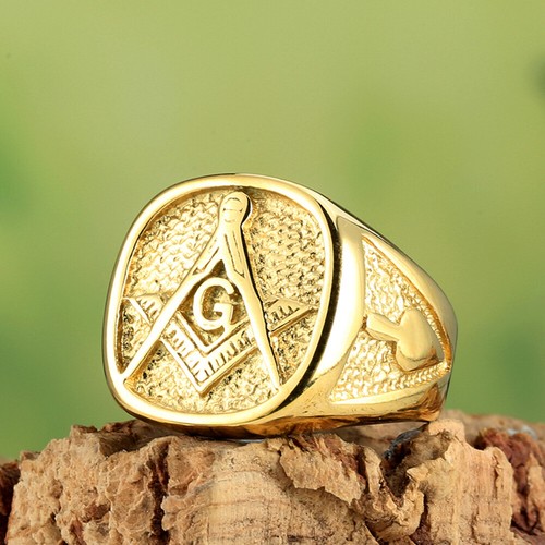 Men masonic signet ring - men,