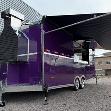 Custom Food Concession Trailer | BBQ Mobile Kitchen | Stainless Steel Interior