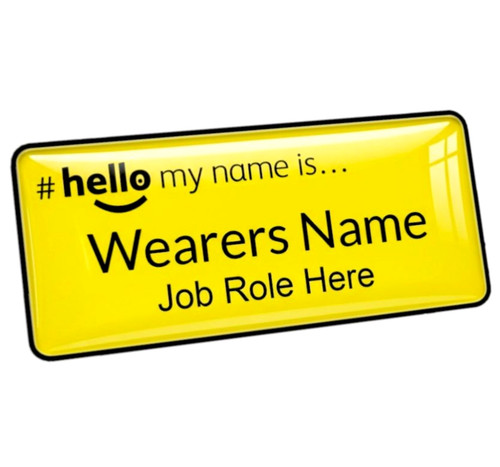 Hello name badge resin - name, is