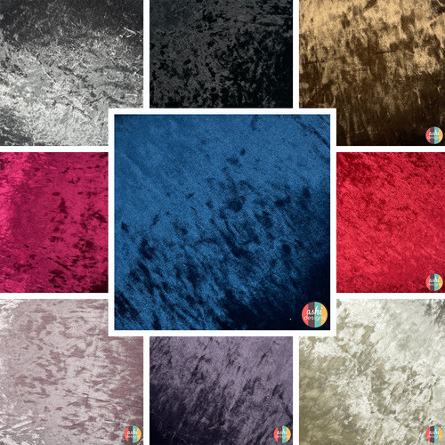 Crushed velvet fabric - crushed,