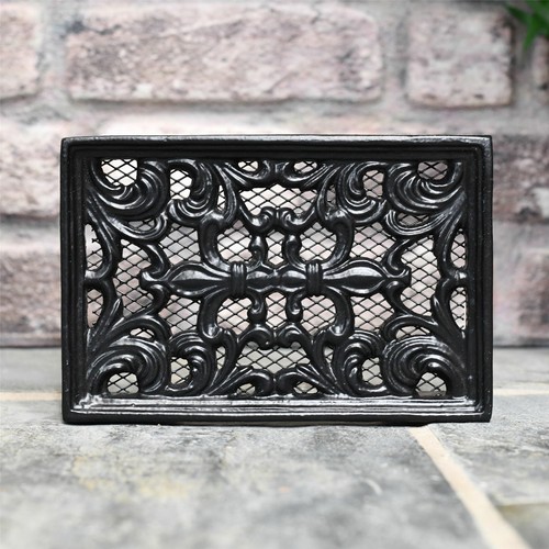 Black cast iron ornate air - cast,