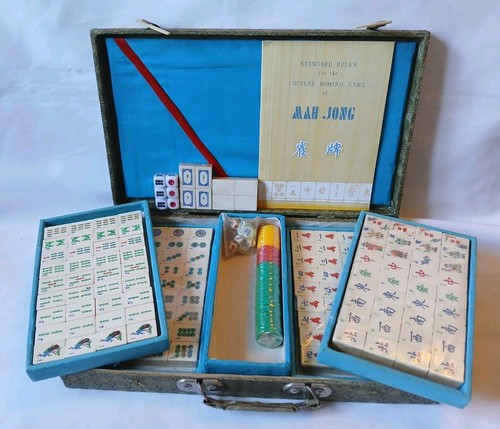 Mahjong set 152 bone bamboo - bone,