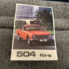 Peugeot 504 Pick Up Fold Out Brochure UK Market 1981