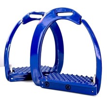 Horse Safety Stirrups Irons Quick Release Stability Aluminium Navy Blue 4.75"