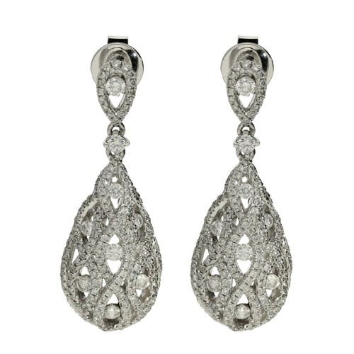 Ladies 18ct white - gold, diamond