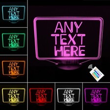 Personalised LED Neon Any Text Bar Sign Night Light. Mancave Bedroom Gift Idea