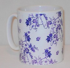 Purple Flower Penis Pattern Mug Funny Willy Cock Girlfriend Boyfriend Lover Gift