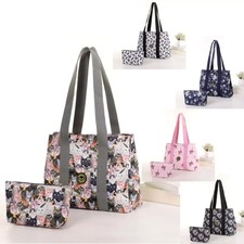 Ladies Design Crinkle Nylon Woman Medium Shoulder Tote with Cosmetic bags 2 in 1
