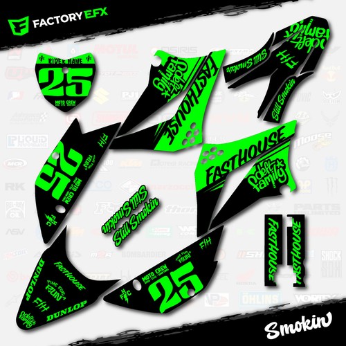 Black green smokin racing - green,