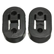 2x 8mm Black Polyurethane Car Exhaust Muffler Hangers Mount Bracket Accessories
