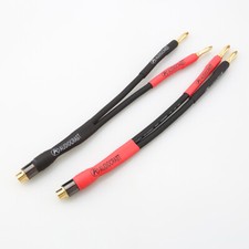 2pcs Speaker Cable RCA Female to Two Banana (4mm) Plugs Speaker Adapter Cable
