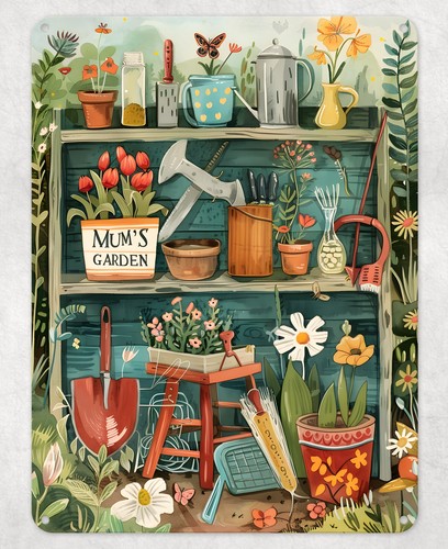 Mum garden gardening metal - mum's,