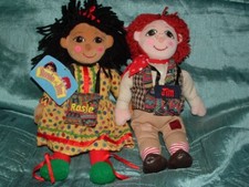 ROSIE AND JIM 10" BEANIE PLUSH DOLLS SOFT TOYS BY GOLDEN BEAR PRODUCTS (A+)