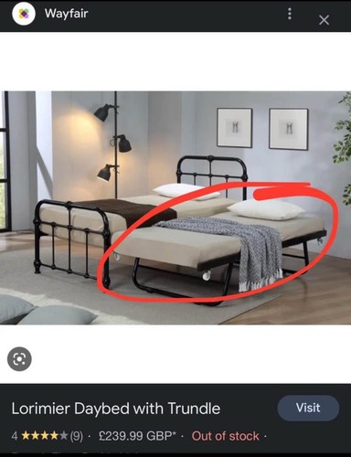 Trundle bed frame only no - trundle,