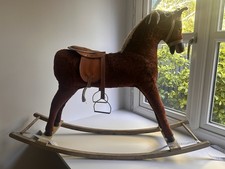 Antique Vintage Plush Rocking