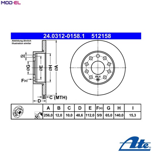 Brake disc 0312 - 2x,