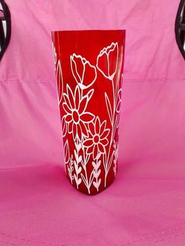 Red heart shaped vase - heart,