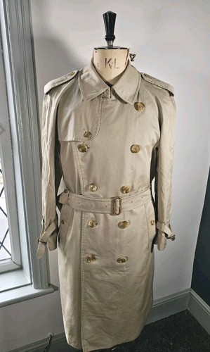 Vtg burberrys trench coat mens - burberrys,