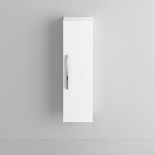 Bathroom Cabinet Tallboy Cupboard Tall Wall Hung White 1200mm
