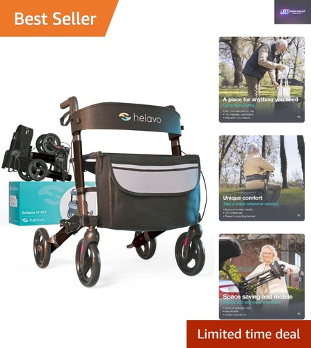 Foldable wheel walker - foldable, 4-wheel