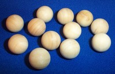 12 - 3/4" Wood  Balls Natural