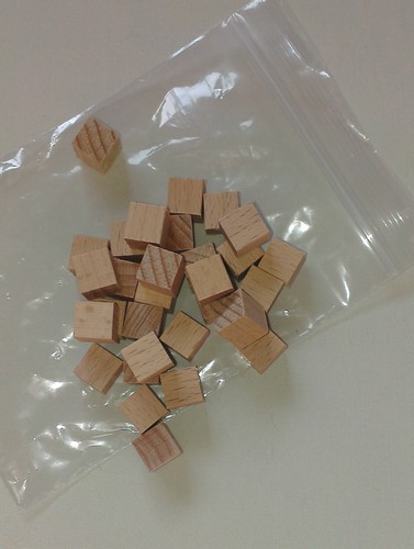 Wooden counting cubes a new - a,