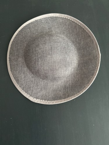 Sinamay grey brim - grey, up