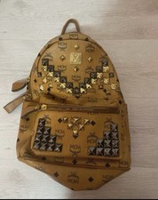 brown mcm womens backpack