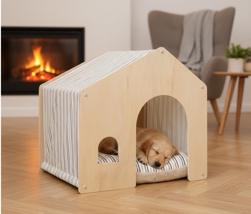 Personalised wooden cat - wooden, house