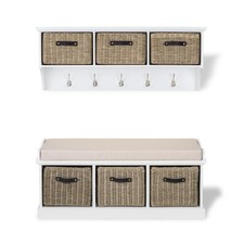 Tetbury white storage bench