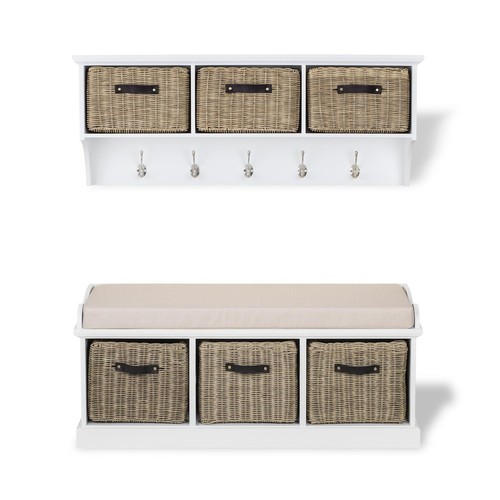 Tetbury white storage bench
