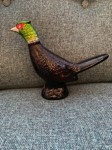 Vintage 1970 pheasant glass - 1970's,