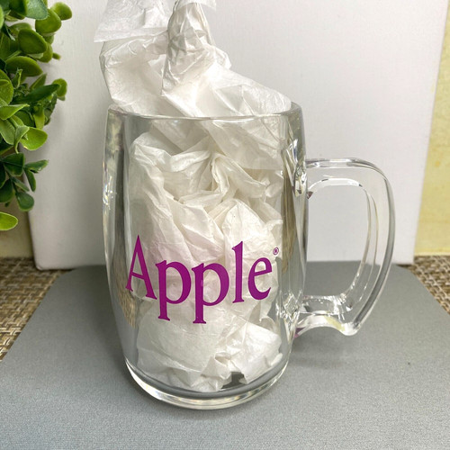 Apple purple logo mug clear - purple,