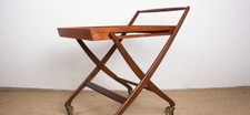 DANISH TEAK FOLDING DRINKS TROLLEY 1970'S