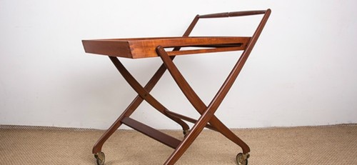 Danish teak folding drinks - teak,
